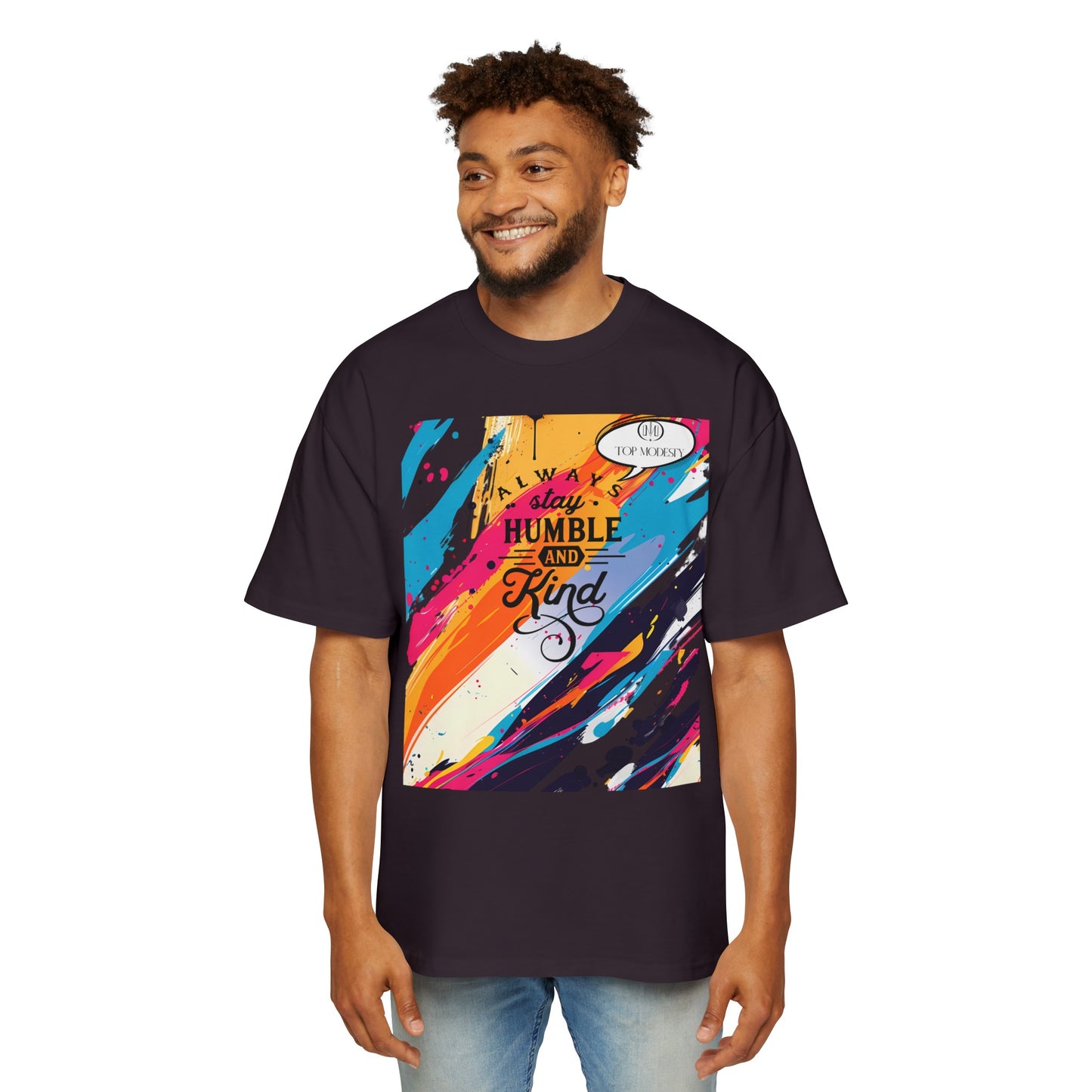 Top Modesty A.S.H (Always Stay Humble) Men's Heavy Oversized Tee