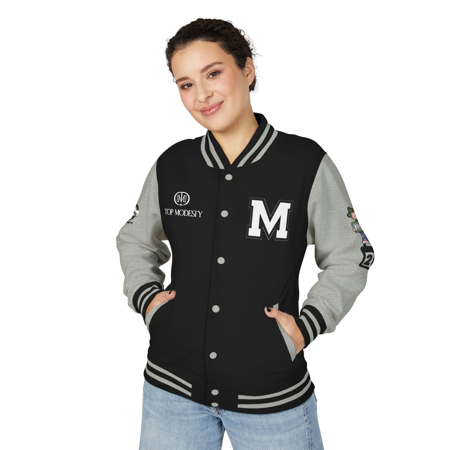 Top Modesty Trendy Unisex Heavyweight Letterman Jacket -