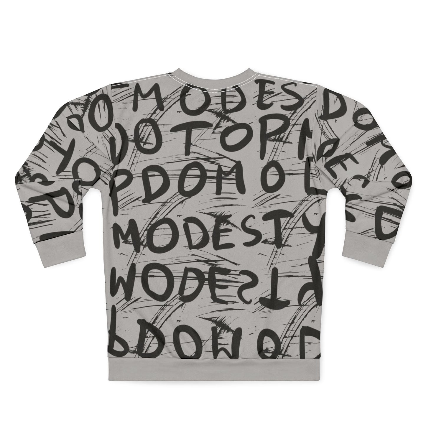 Top Modesty Level-Up Unisex Sweatshirt- Grey