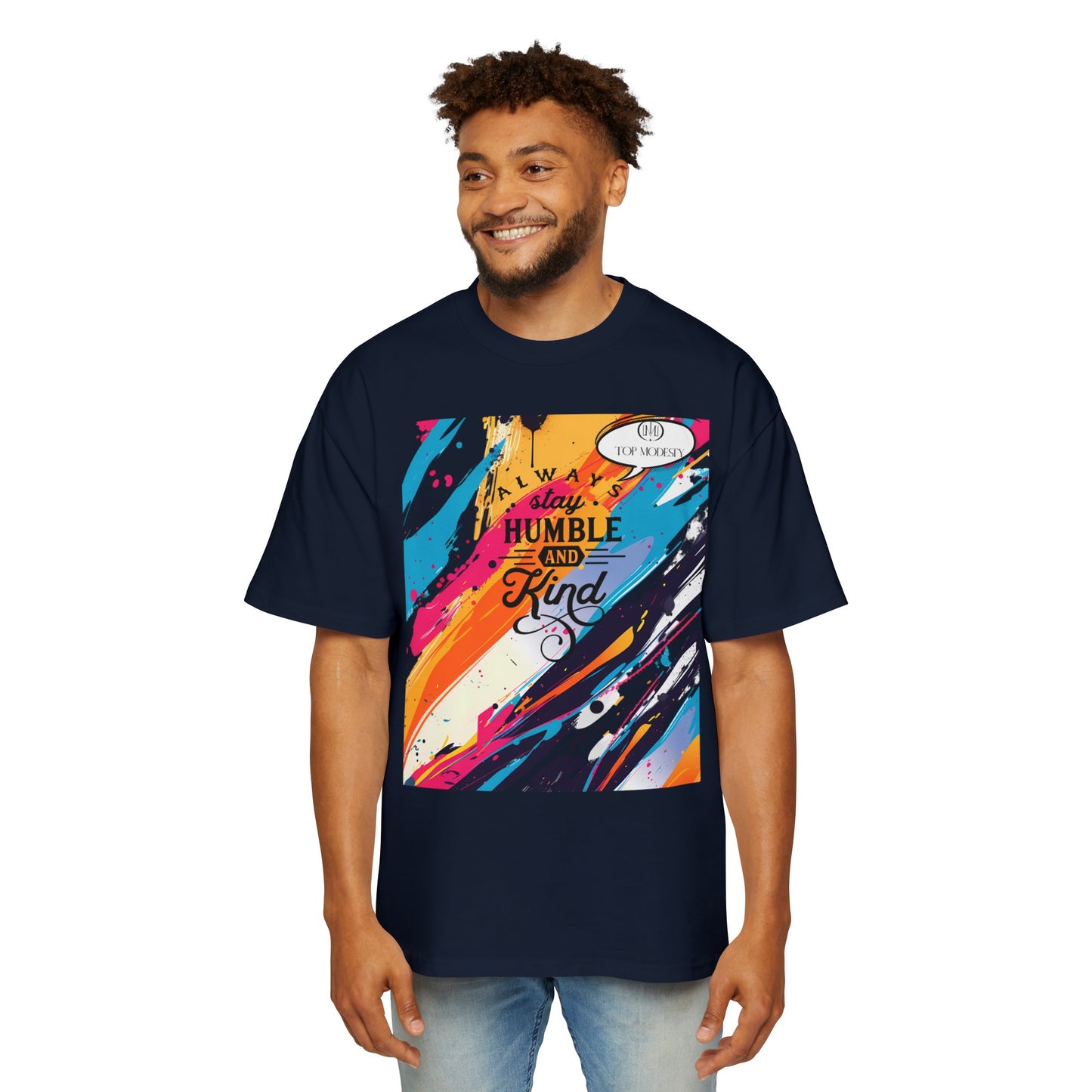 Top Modesty A.S.H (Always Stay Humble) Men's Heavy Oversized Tee