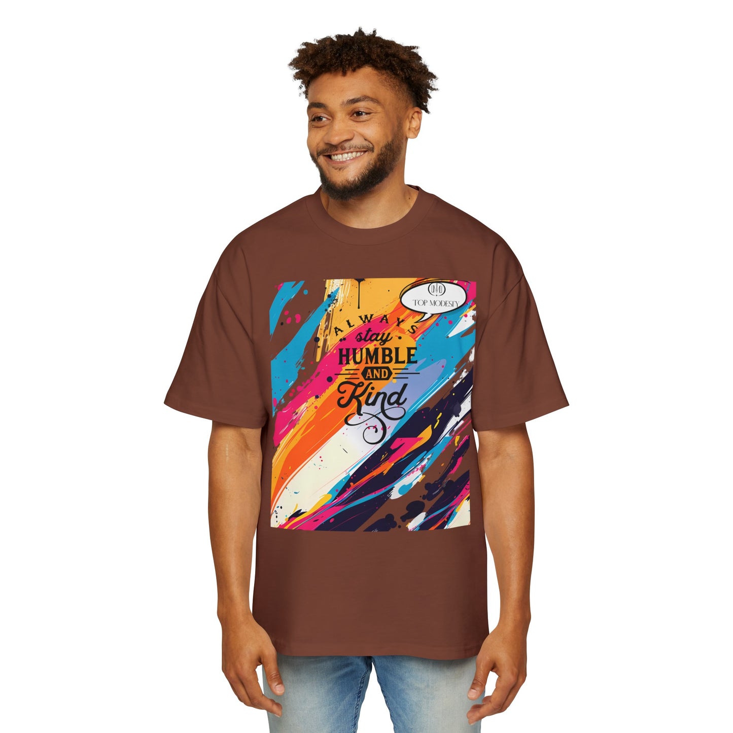 Top Modesty A.S.H (Always Stay Humble) Men's Heavy Oversized Tee