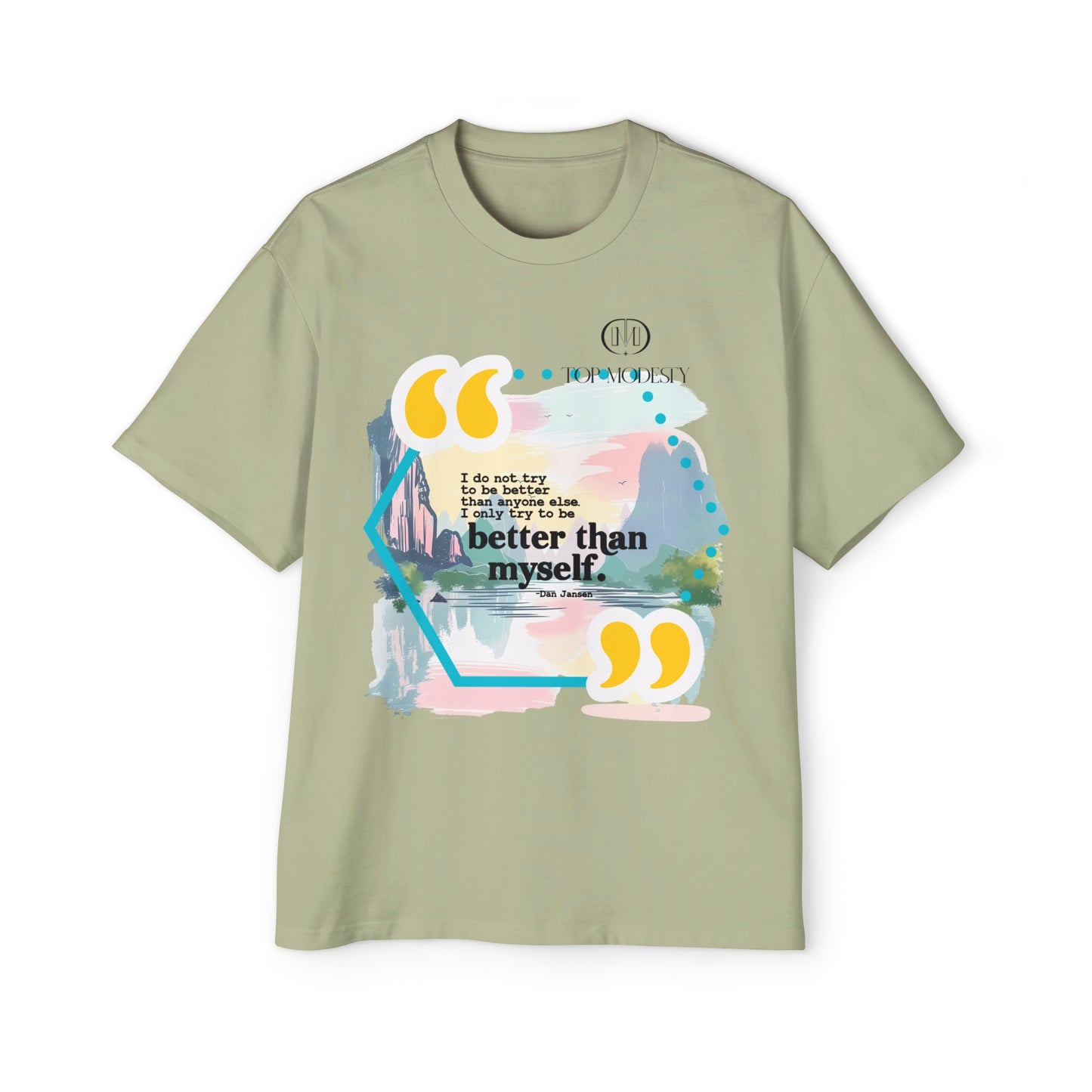 Top Modesty B.T.M (Better Than Myself) Men's Heavy Oversized Tee