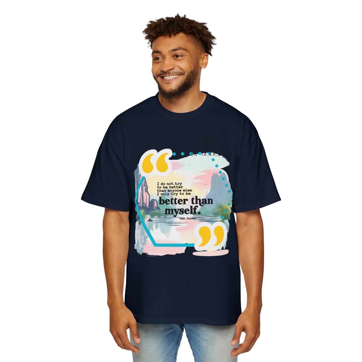 Top Modesty B.T.M (Better Than Myself) Men's Heavy Oversized Tee