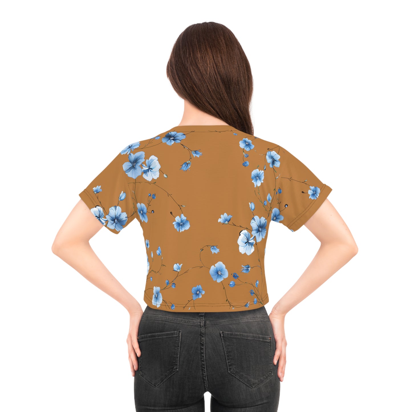 Top Modesty Clásico Crop Tee (Light brown)