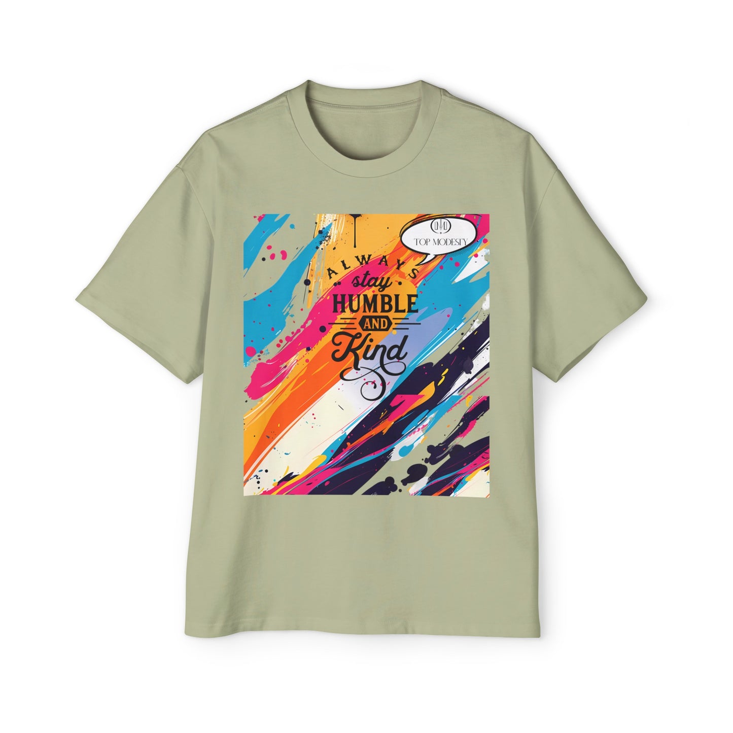Top Modesty A.S.H (Always Stay Humble) Men's Heavy Oversized Tee