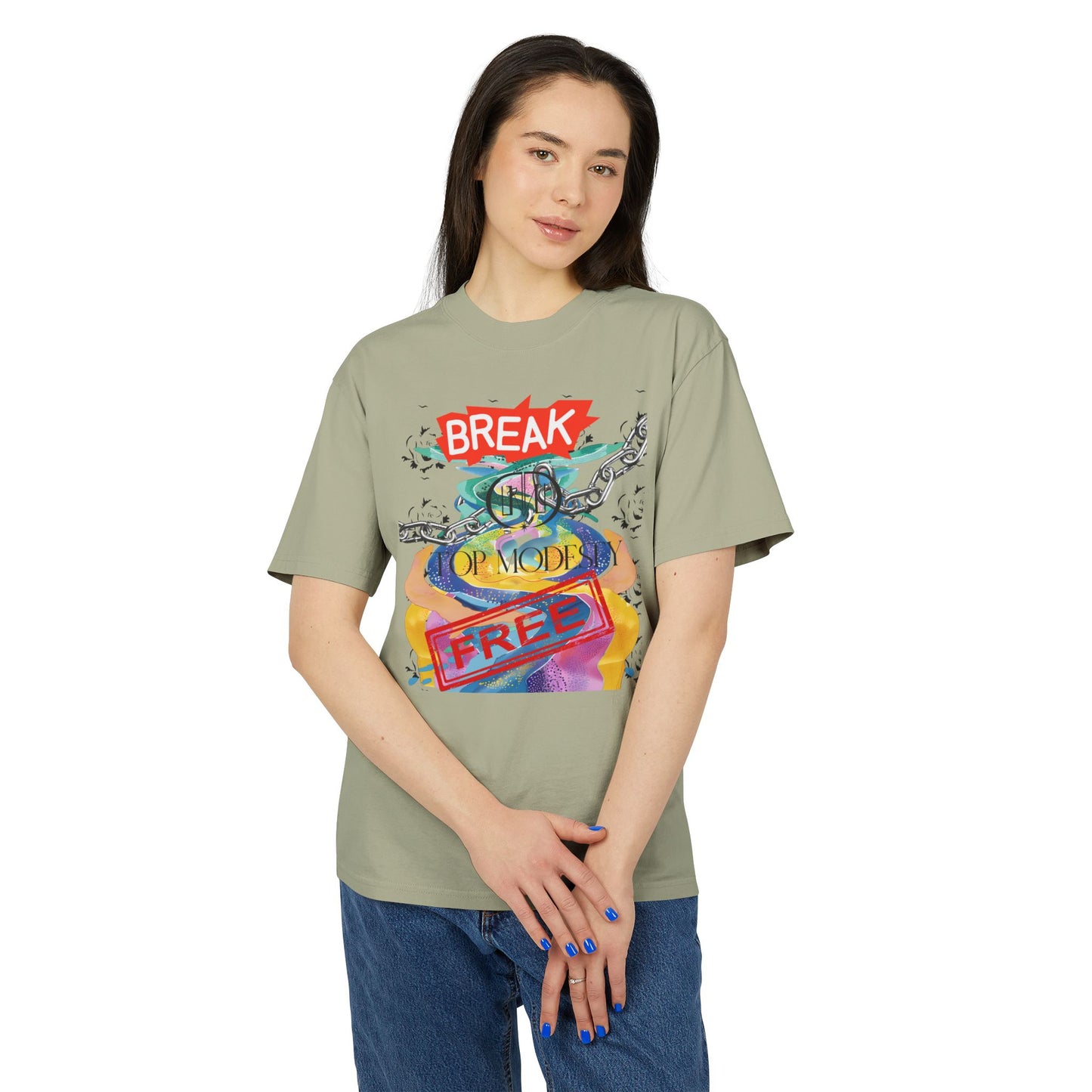 Top Modesty Break Free Unisex Heavy Faded Tee