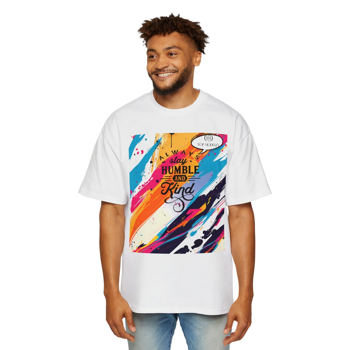 Top Modesty A.S.H (Always Stay Humble) Men's Heavy Oversized Tee