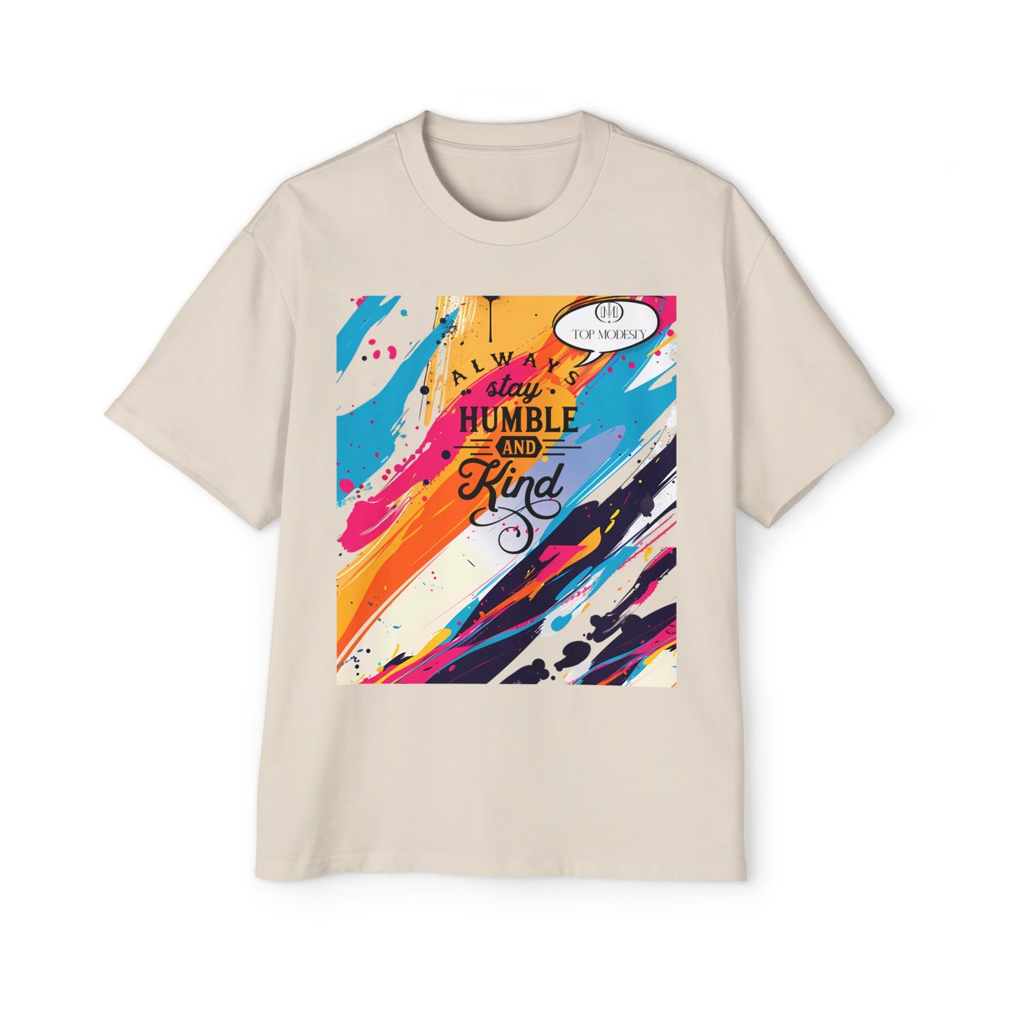 Top Modesty A.S.H (Always Stay Humble) Men's Heavy Oversized Tee