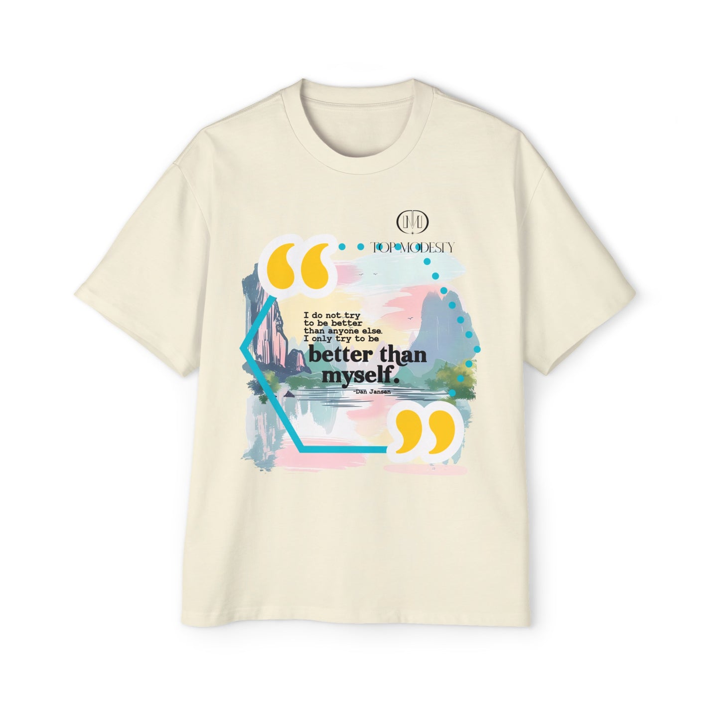 Top Modesty B.T.M (Better Than Myself) Men's Heavy Oversized Tee