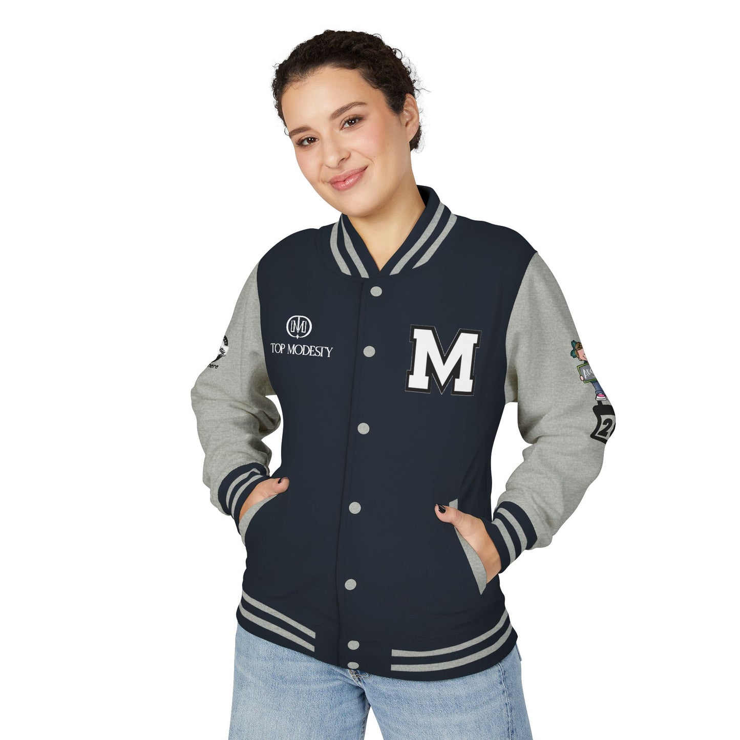 Top Modesty Trendy Unisex Heavyweight Letterman Jacket -