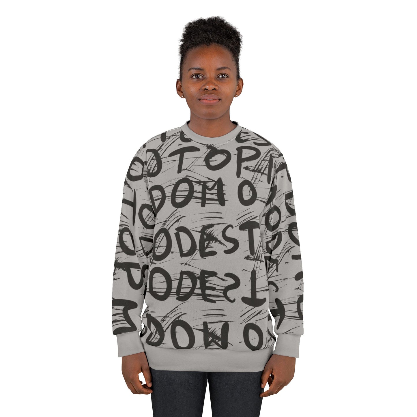 Top Modesty Level-Up Unisex Sweatshirt- Grey