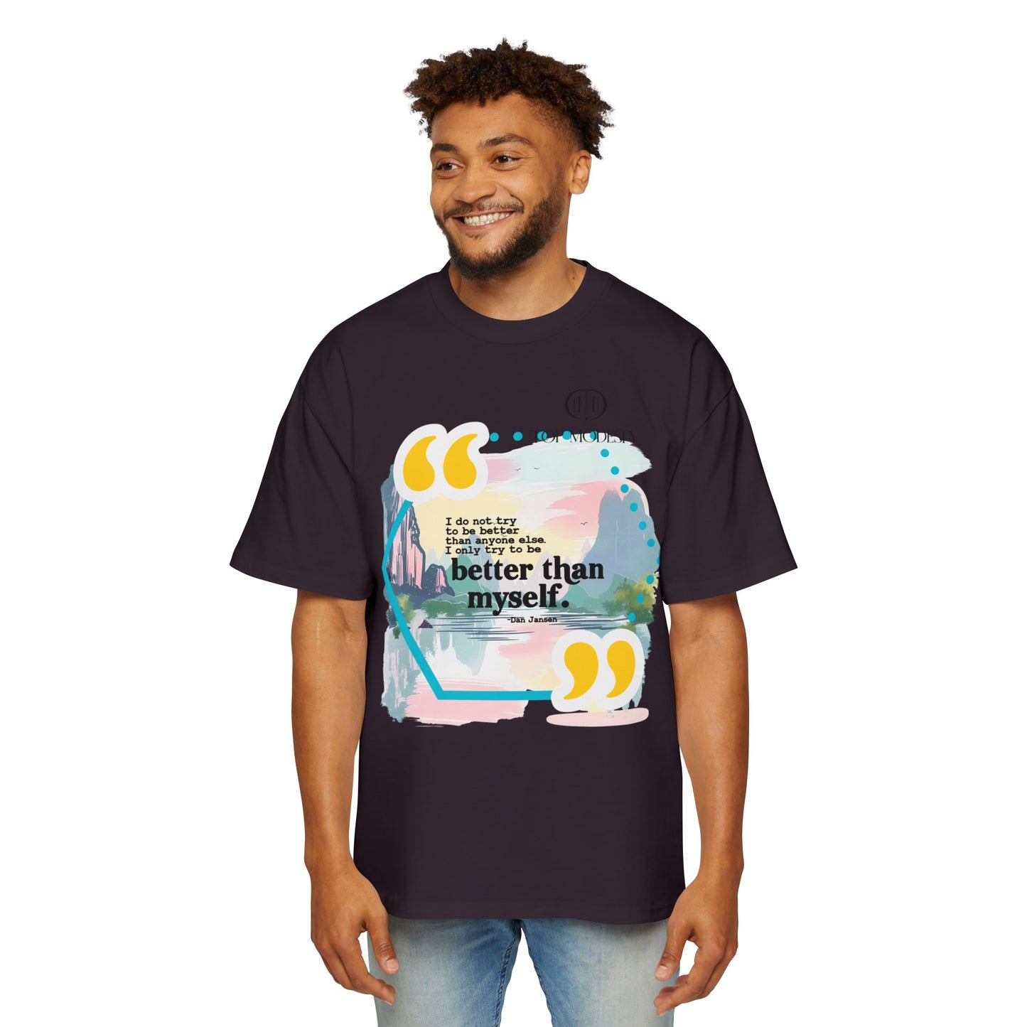 Top Modesty B.T.M (Better Than Myself) Men's Heavy Oversized Tee