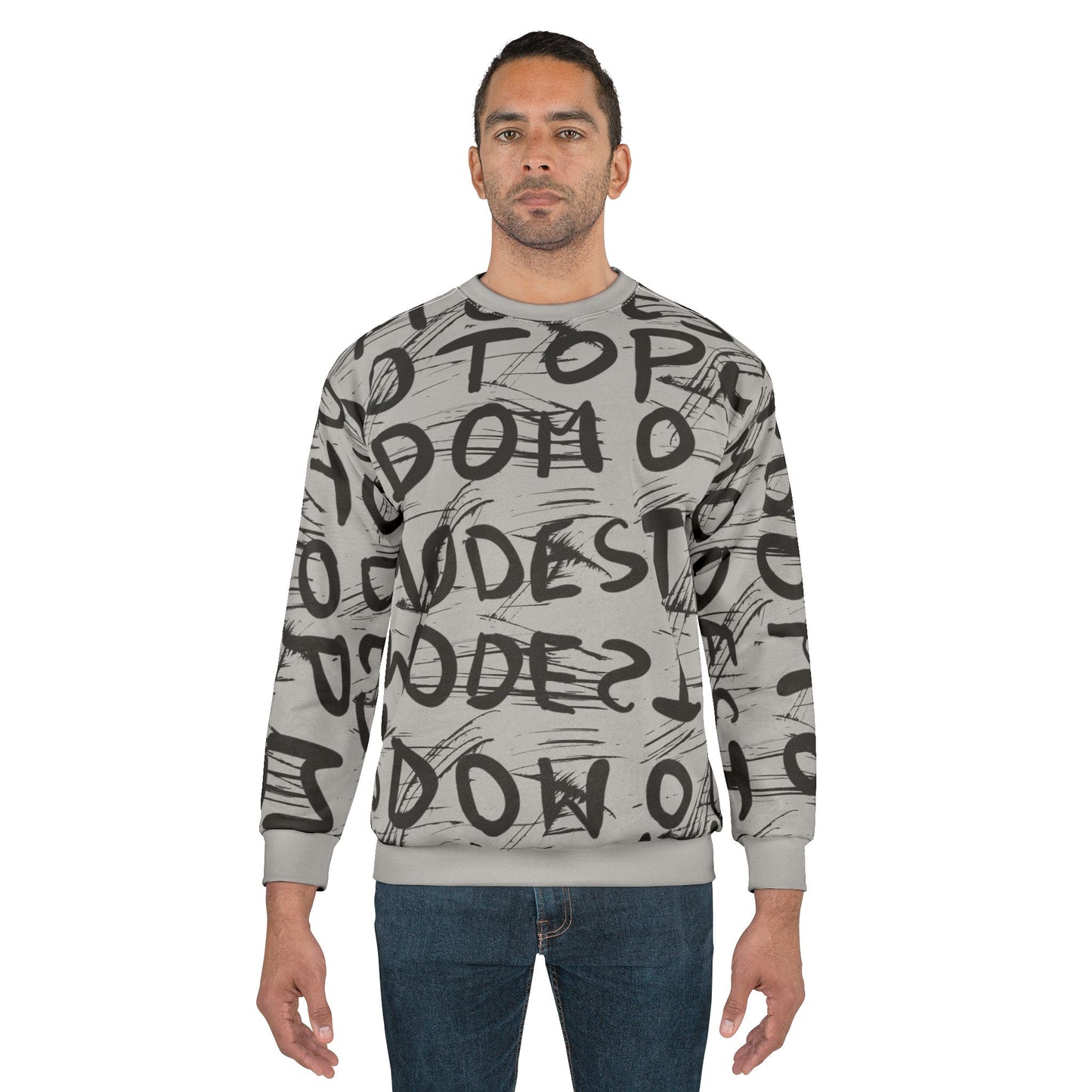 Top Modesty Level-Up Unisex Sweatshirt- Grey