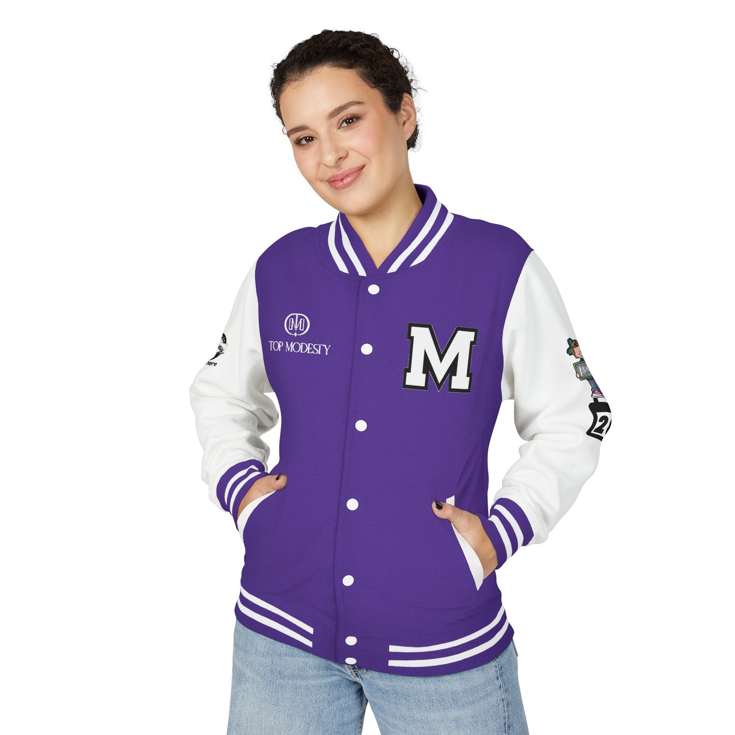 Top Modesty Trendy Unisex Heavyweight Letterman Jacket -