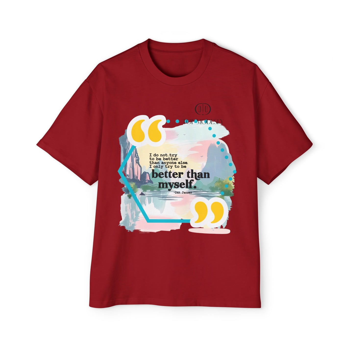Top Modesty B.T.M (Better Than Myself) Men's Heavy Oversized Tee