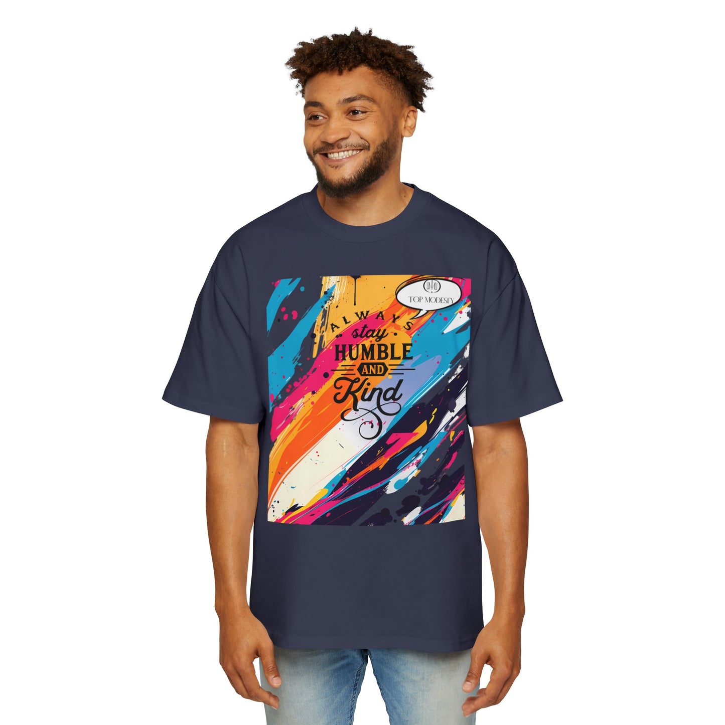 Top Modesty A.S.H (Always Stay Humble) Men's Heavy Oversized Tee
