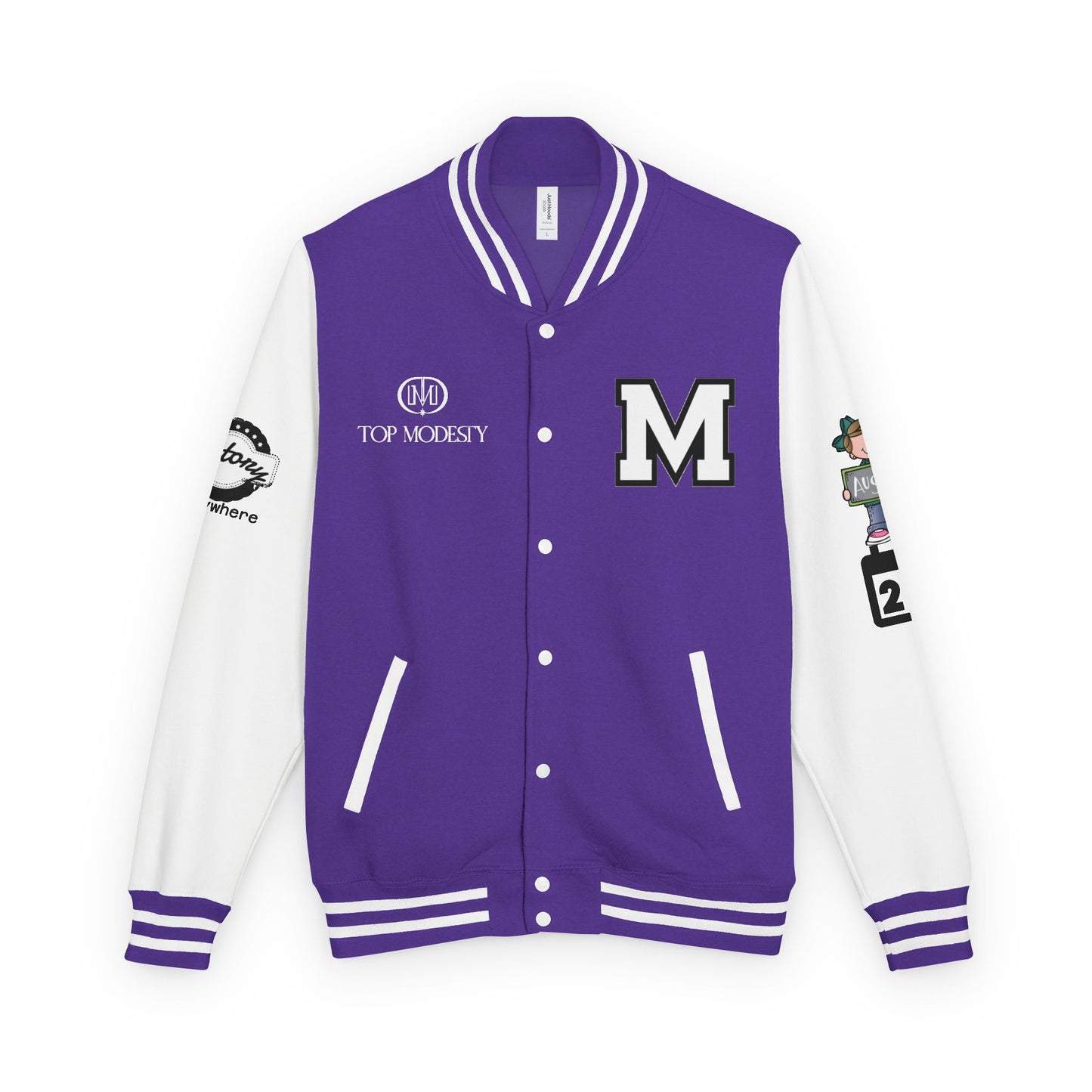Top Modesty Trendy Unisex Heavyweight Letterman Jacket -