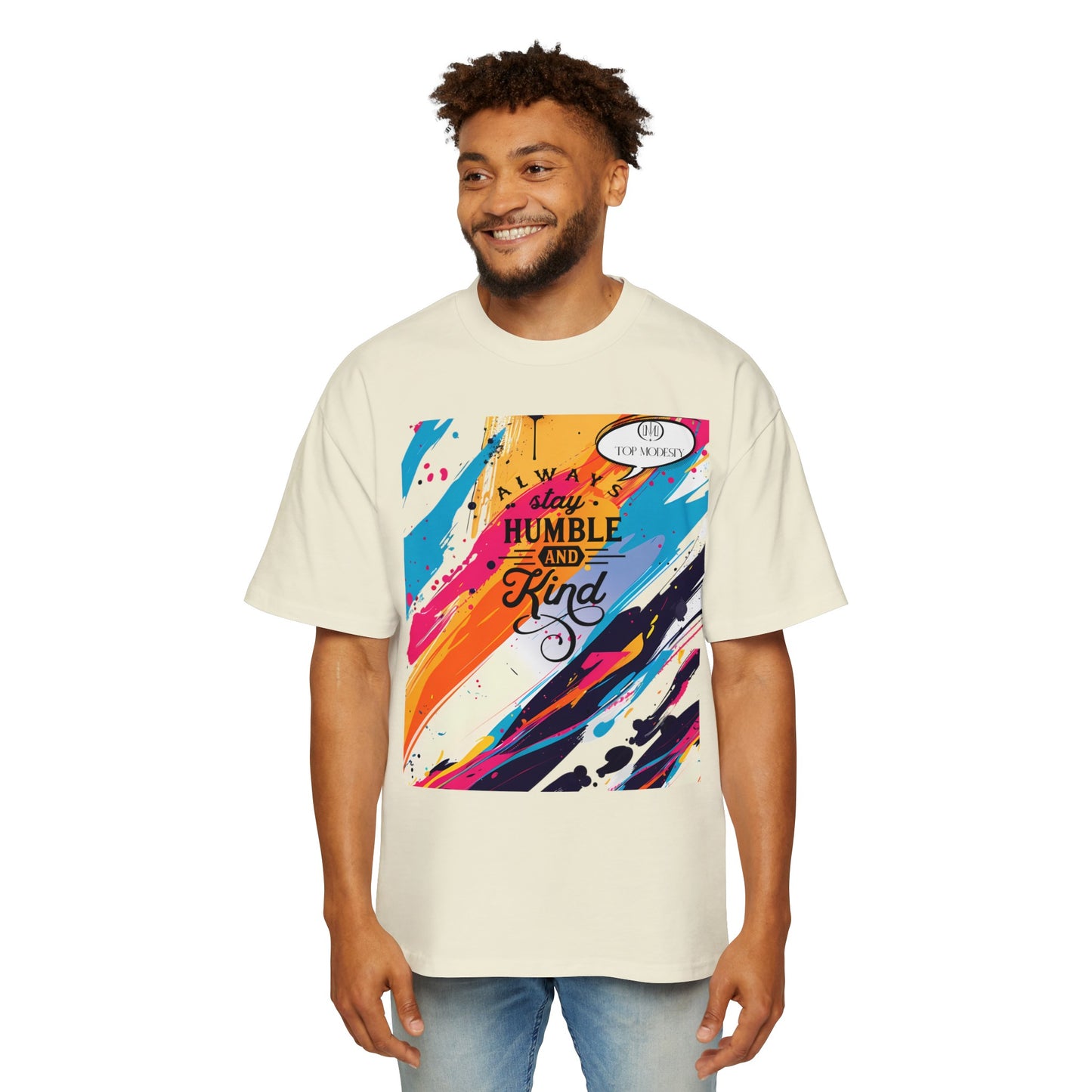 Top Modesty A.S.H (Always Stay Humble) Men's Heavy Oversized Tee