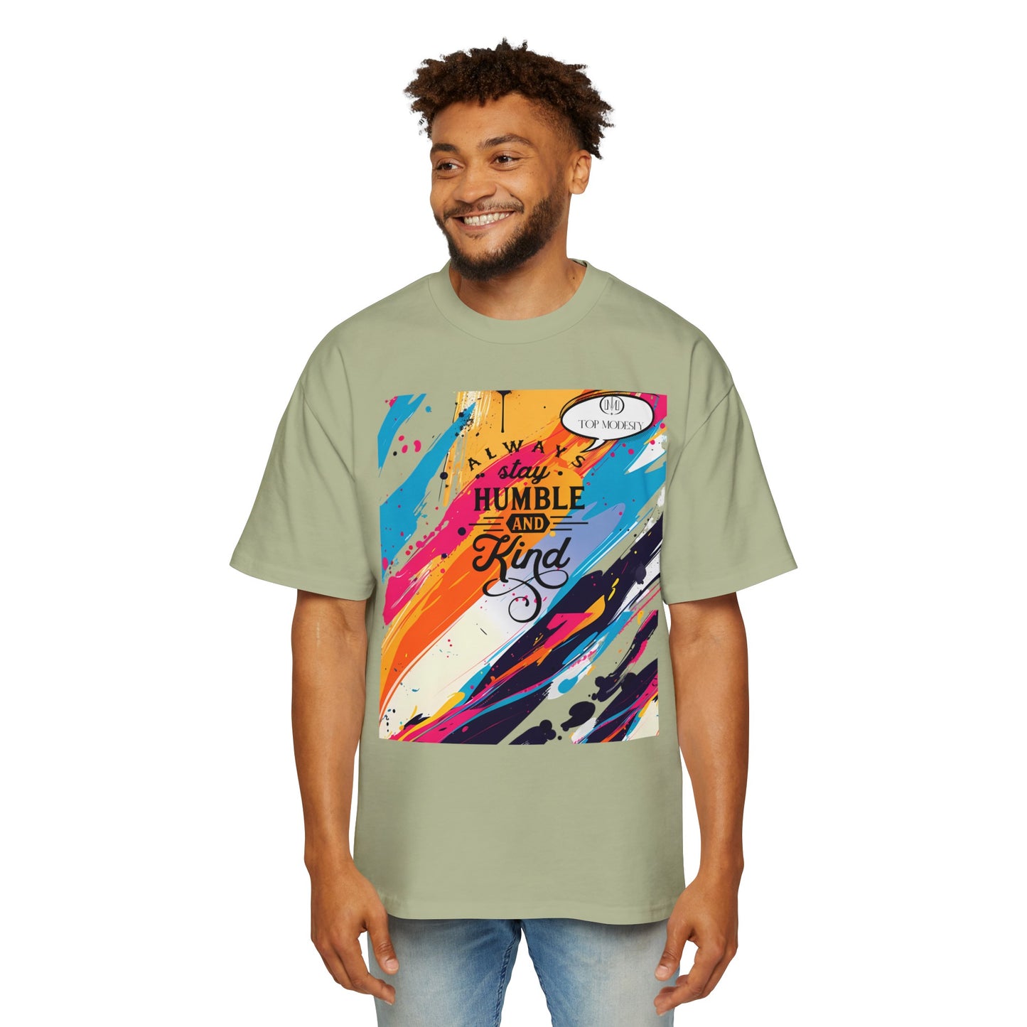 Top Modesty A.S.H (Always Stay Humble) Men's Heavy Oversized Tee