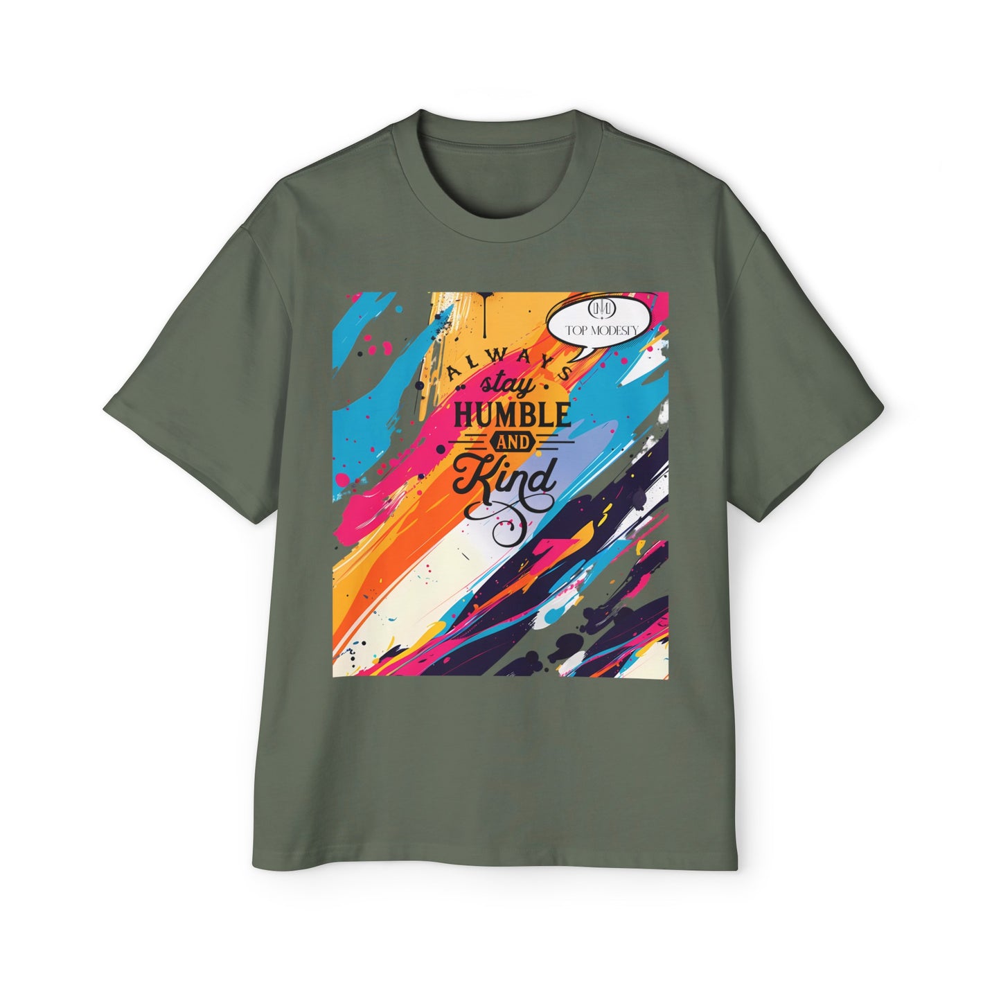 Top Modesty A.S.H (Always Stay Humble) Men's Heavy Oversized Tee