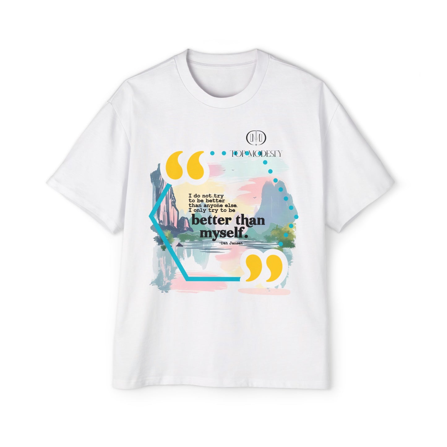 Top Modesty B.T.M (Better Than Myself) Men's Heavy Oversized Tee