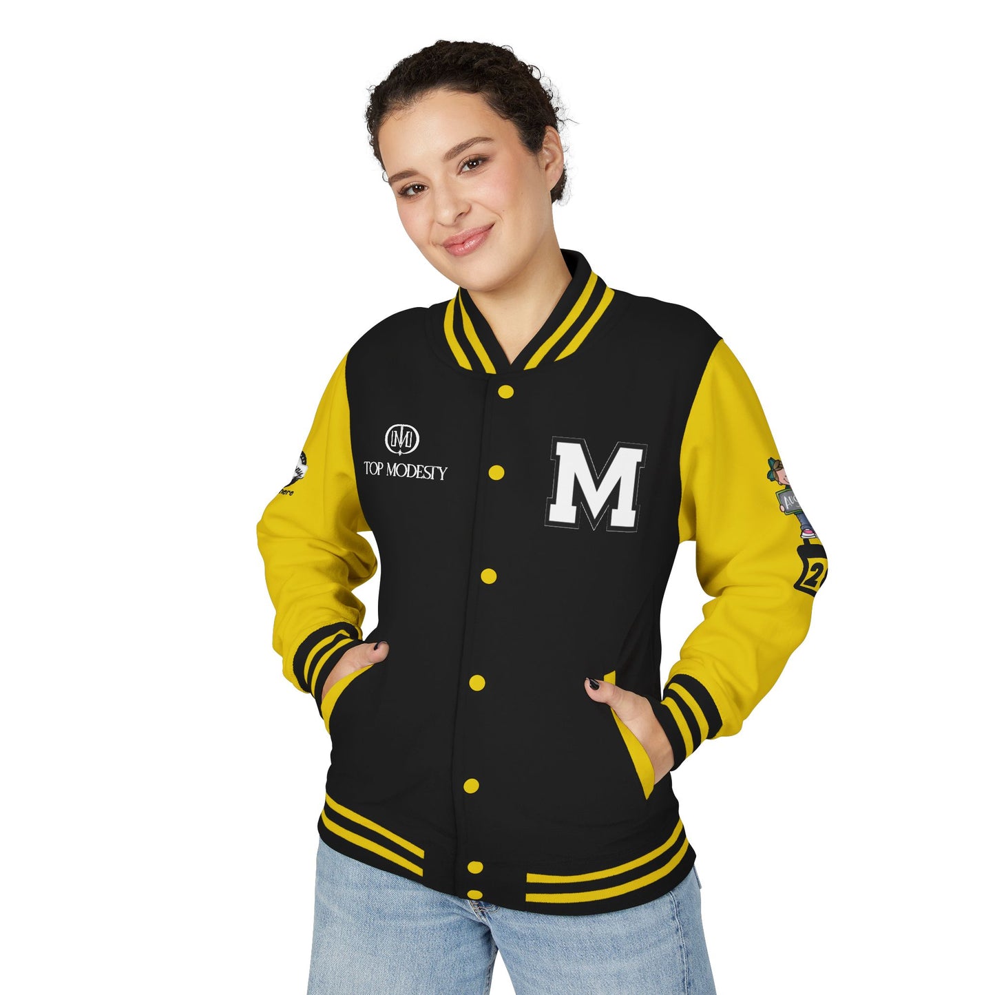 Top Modesty Trendy Unisex Heavyweight Letterman Jacket -