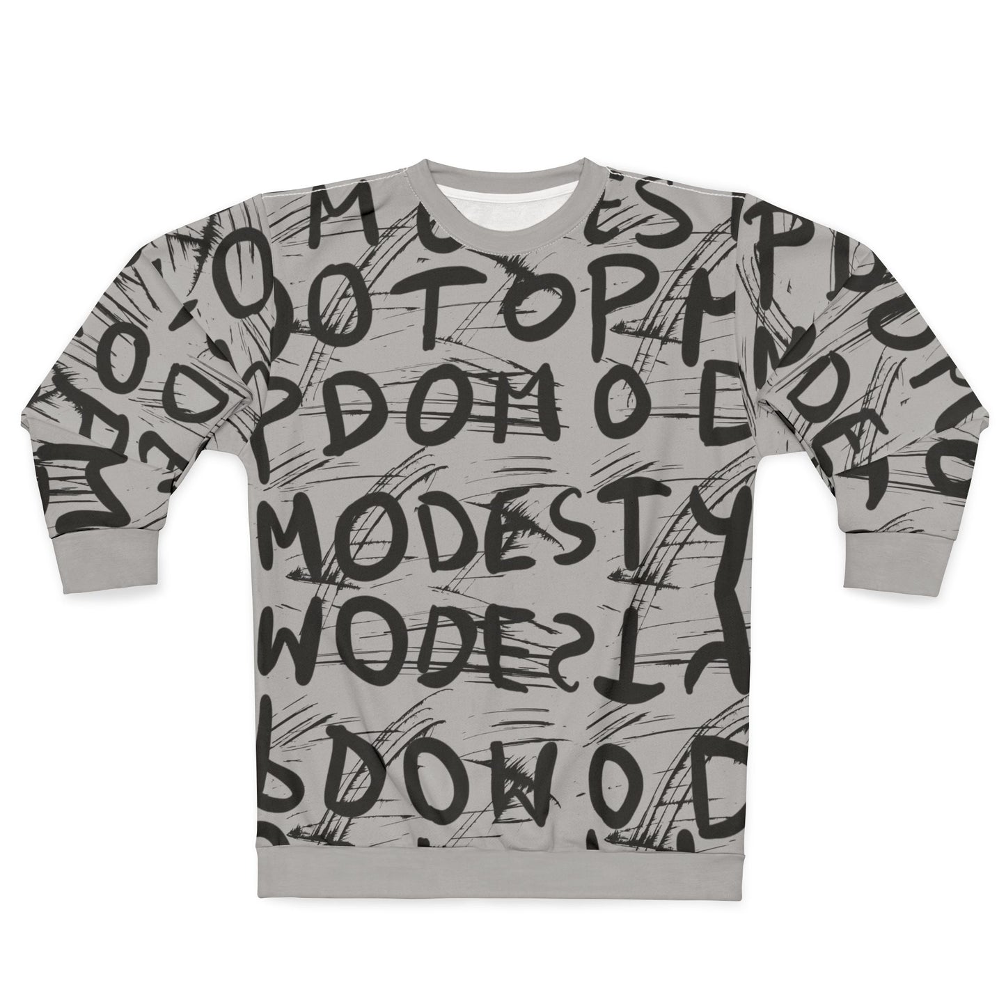 Top Modesty Level-Up Unisex Sweatshirt- Grey