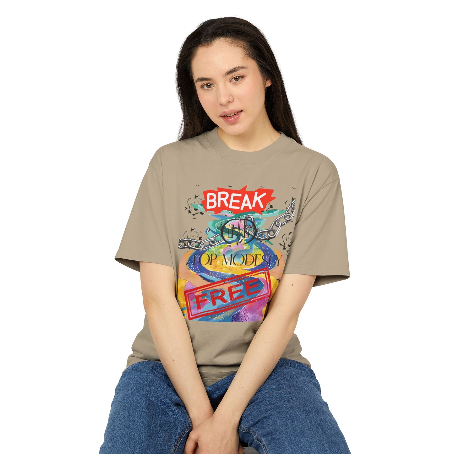 Top Modesty Break Free Unisex Heavy Faded Tee