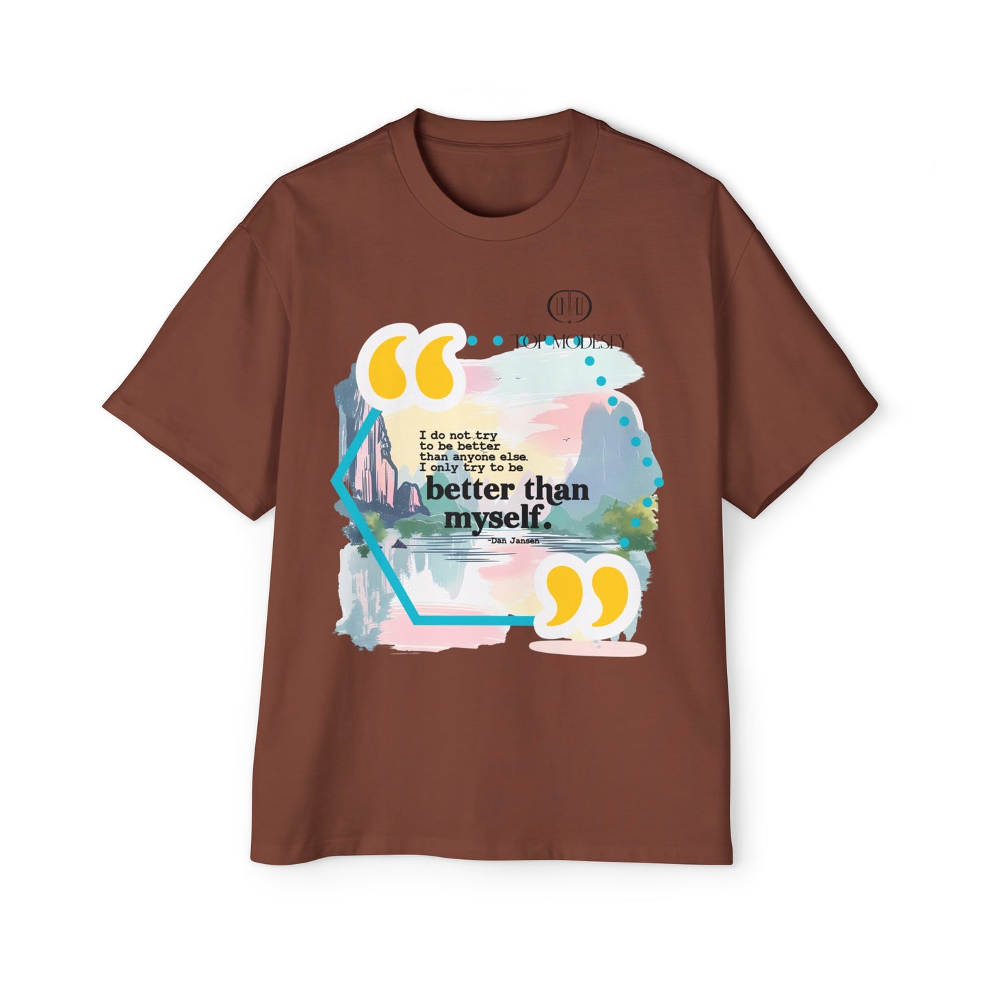 Top Modesty B.T.M (Better Than Myself) Men's Heavy Oversized Tee