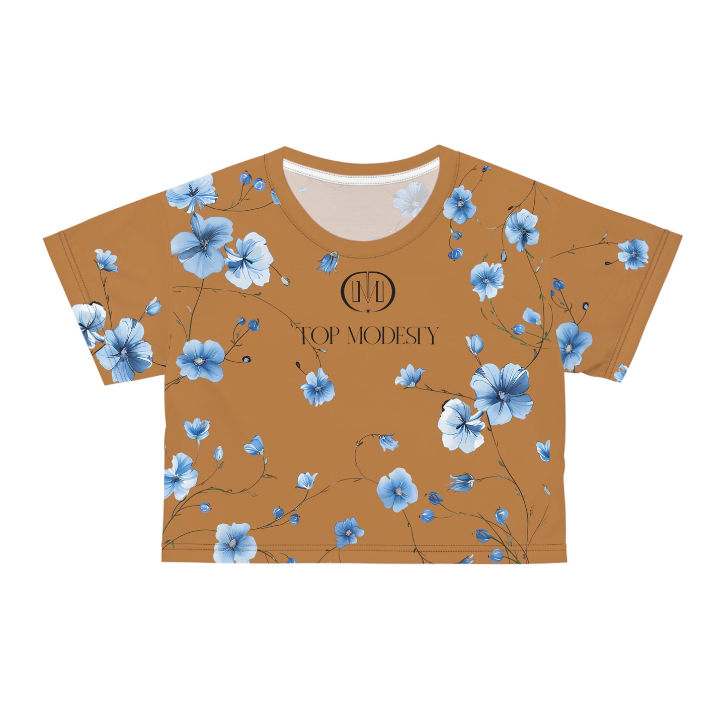 Top Modesty Clásico Crop Tee (Light brown)