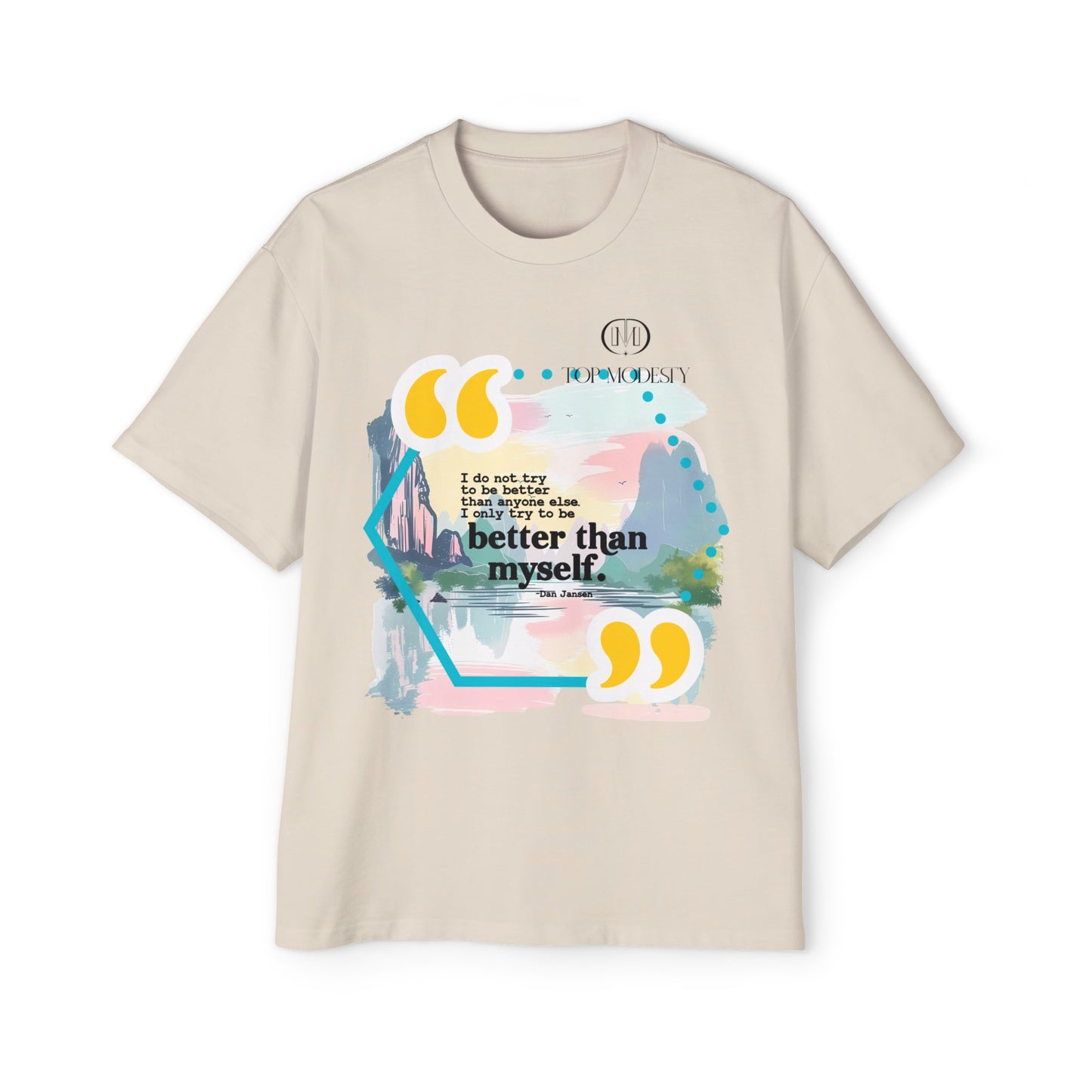 Top Modesty B.T.M (Better Than Myself) Men's Heavy Oversized Tee