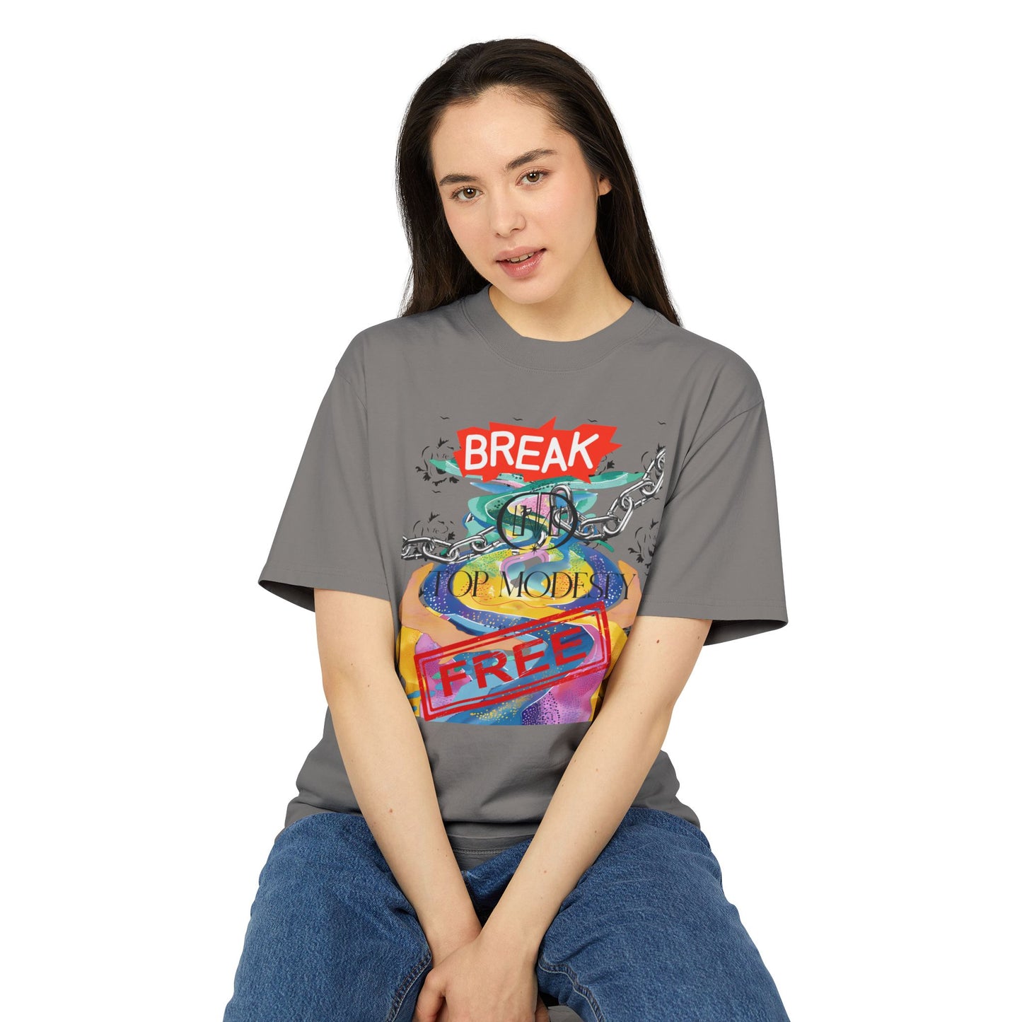 Top Modesty Break Free Unisex Heavy Faded Tee
