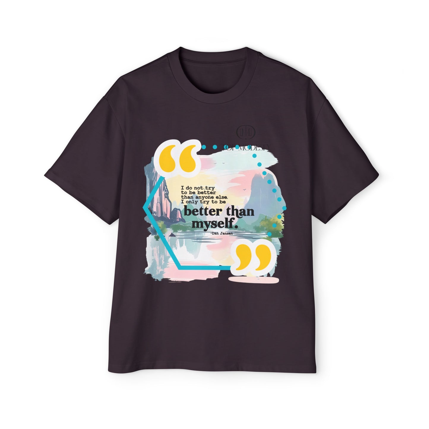 Top Modesty B.T.M (Better Than Myself) Men's Heavy Oversized Tee