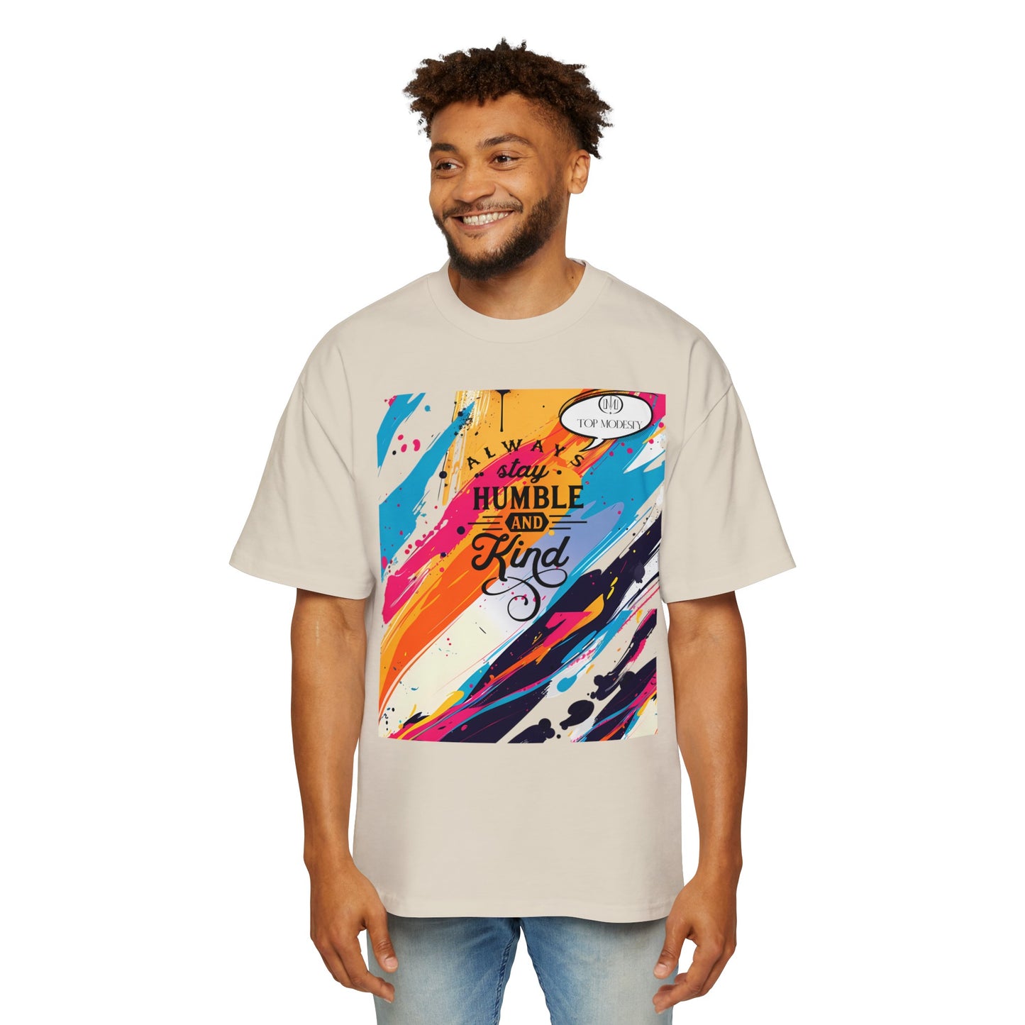 Top Modesty A.S.H (Always Stay Humble) Men's Heavy Oversized Tee