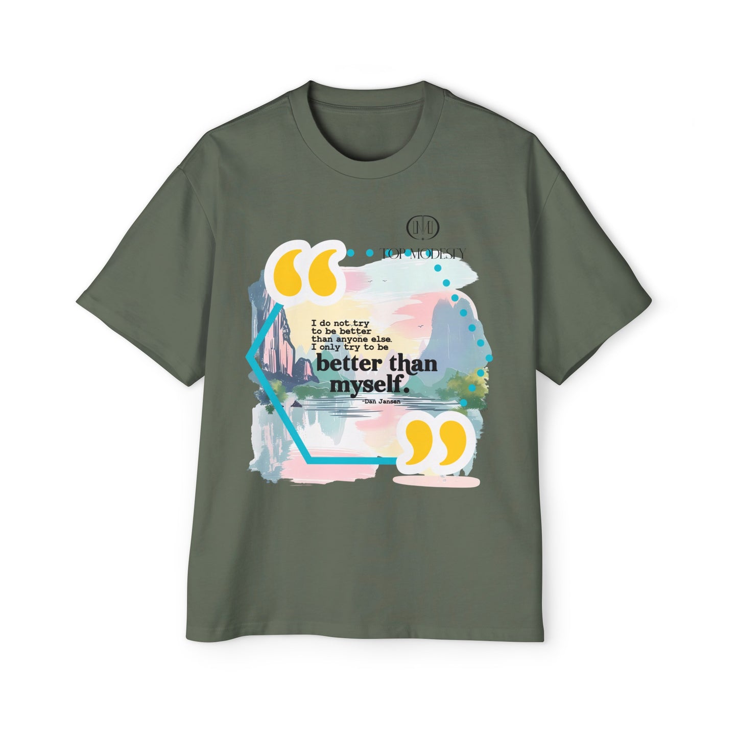 Top Modesty B.T.M (Better Than Myself) Men's Heavy Oversized Tee
