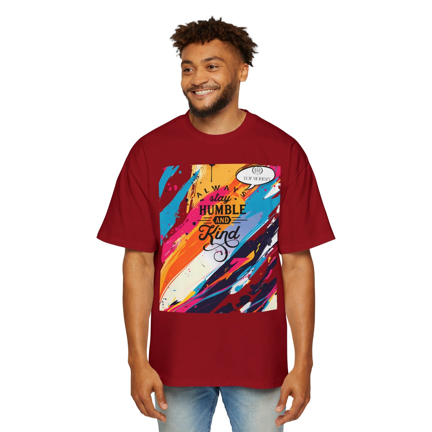 Top Modesty A.S.H (Always Stay Humble) Men's Heavy Oversized Tee