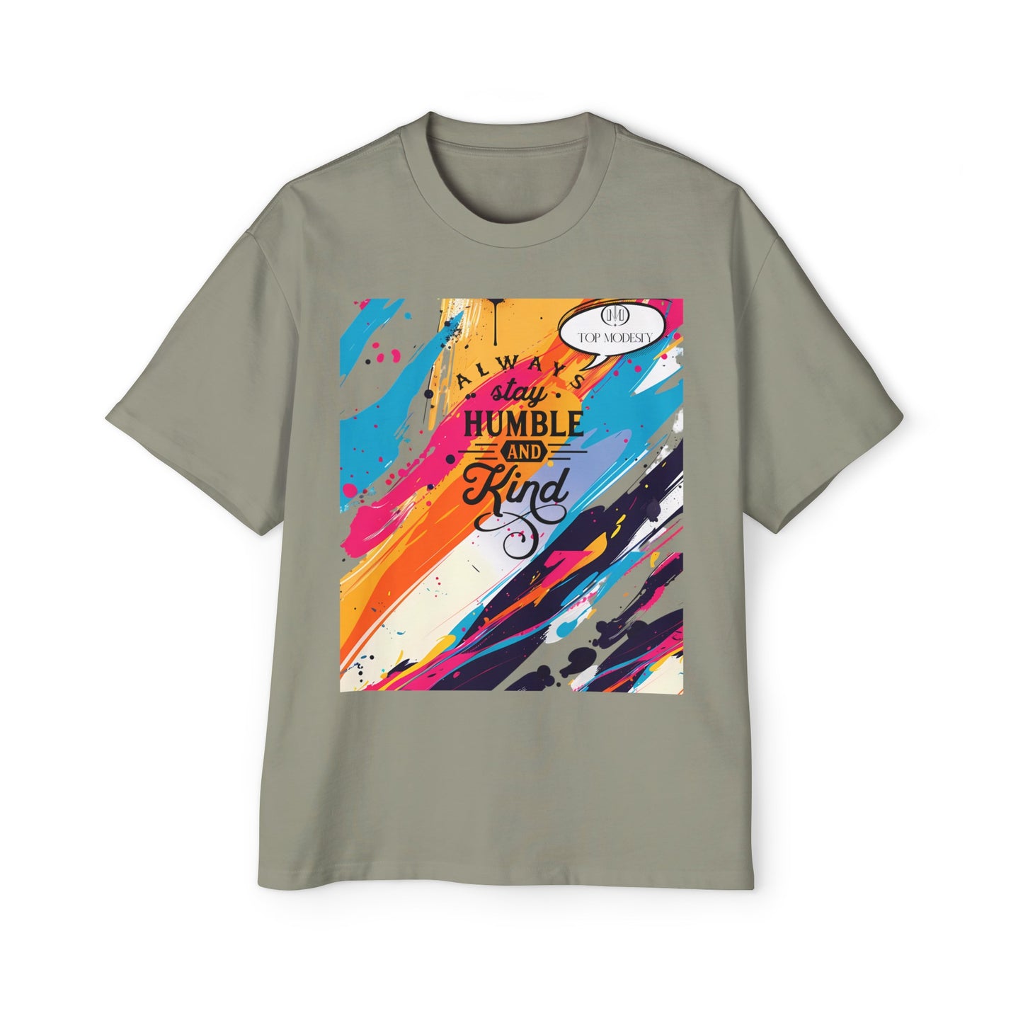 Top Modesty A.S.H (Always Stay Humble) Men's Heavy Oversized Tee