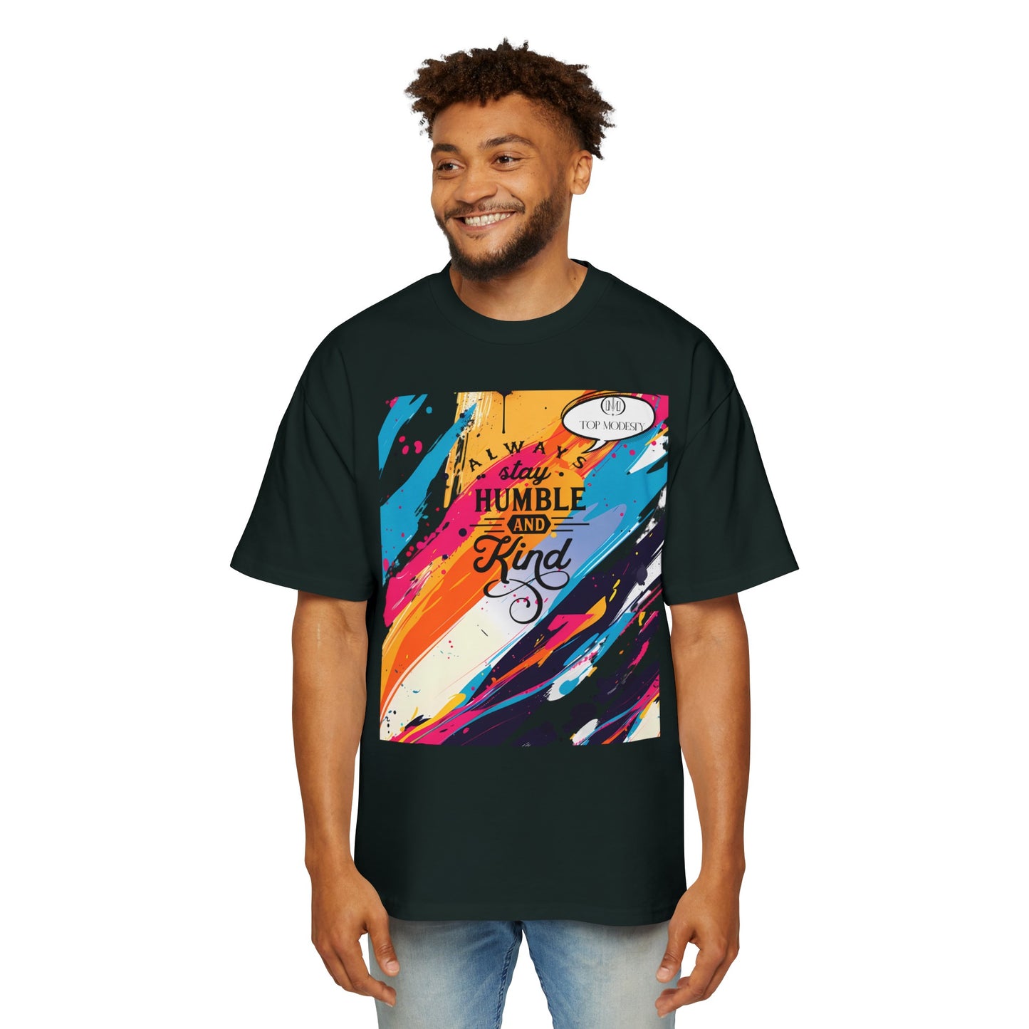 Top Modesty A.S.H (Always Stay Humble) Men's Heavy Oversized Tee