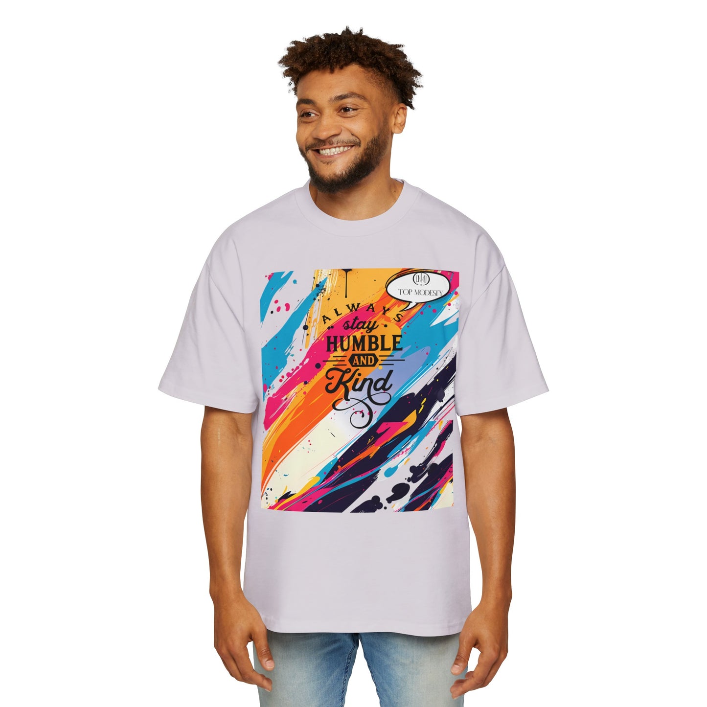 Top Modesty A.S.H (Always Stay Humble) Men's Heavy Oversized Tee