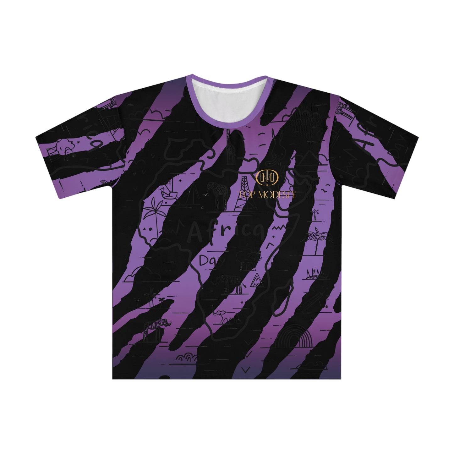 Top Modesty Men's Africa Day T-shirt-light Purple