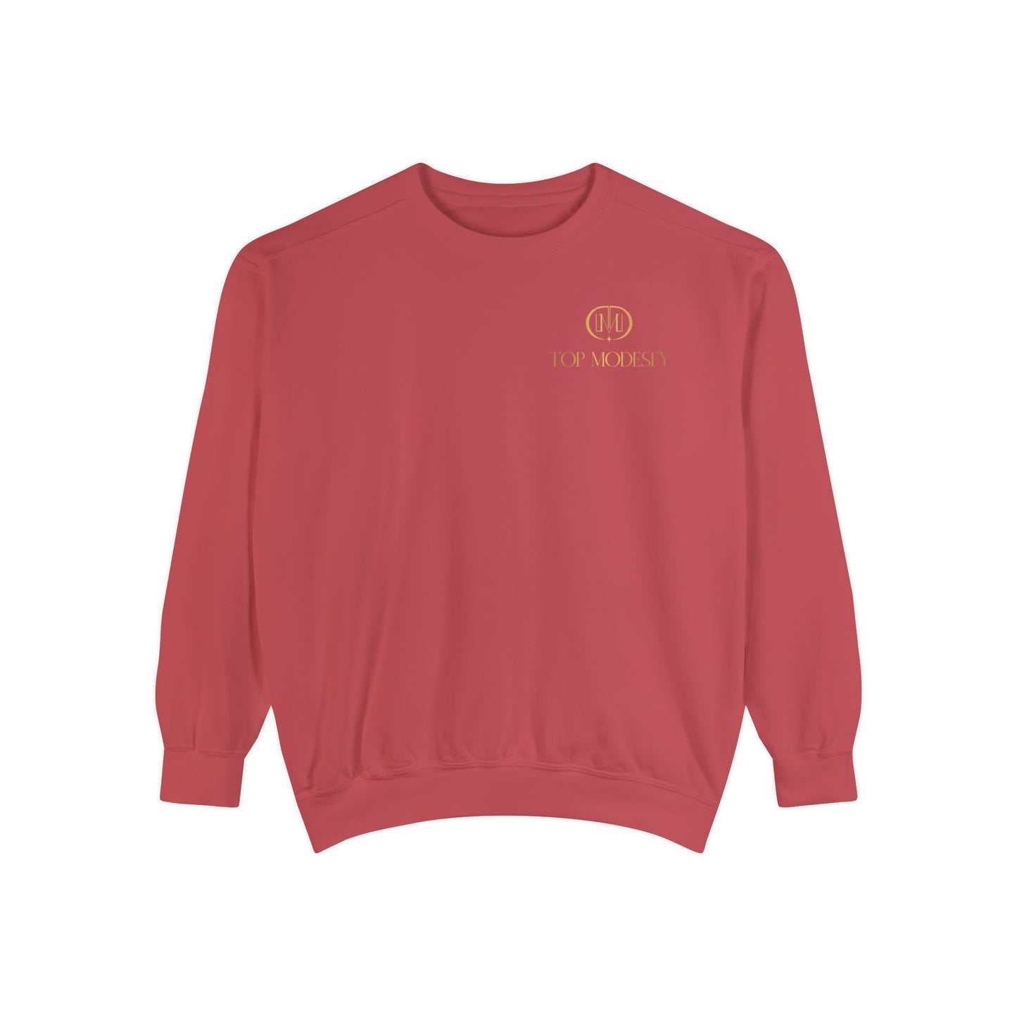 Top Modesty Tag Logo Unisex Garment-Dyed Sweatshirt