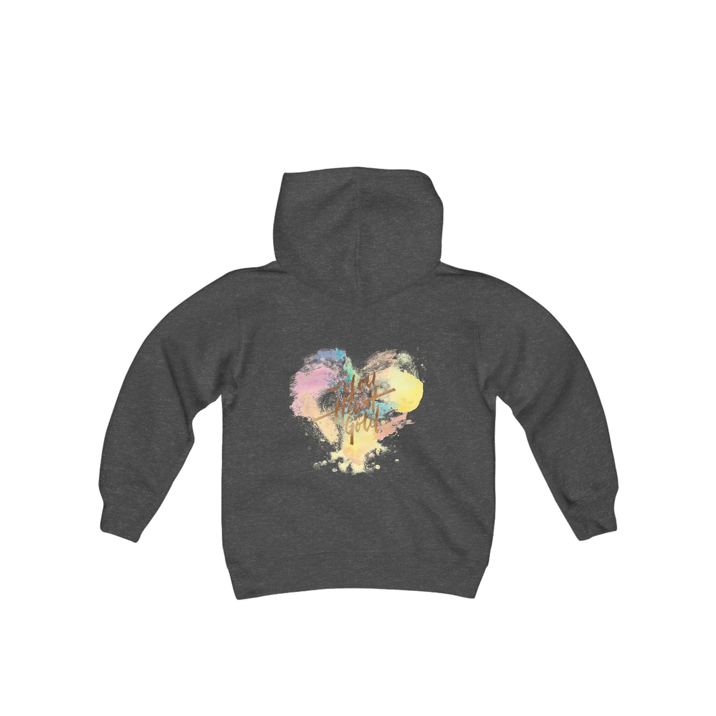 Top Modesty Heart of Gold Youth Heavy Blend Hooded Sweatshirt