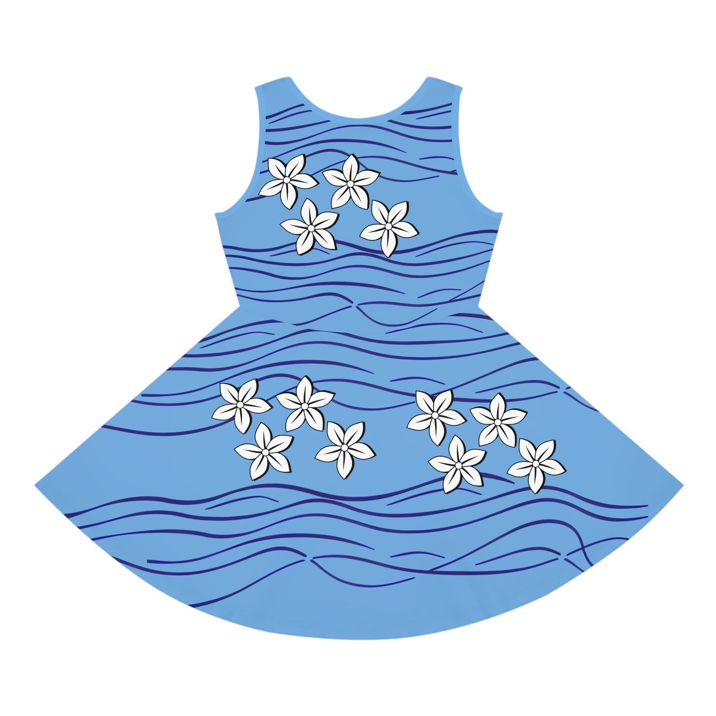 Top Modesty Girls' Sleeveless Sundress (light blue)