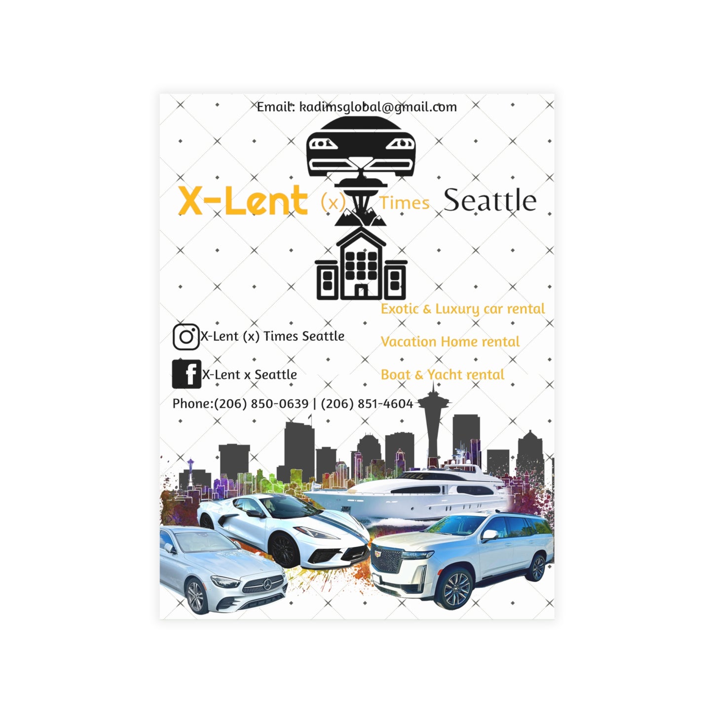 X-Lent (x) Seattle Postcard Bundles (envelopes not included)