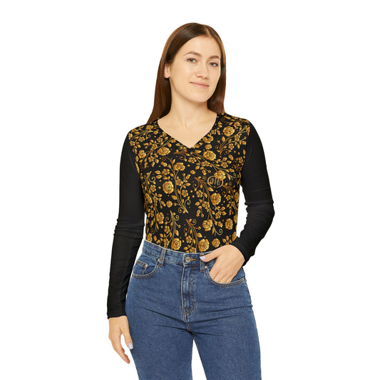 Top Modesty Women's Long Sleeve V-neck Shirt