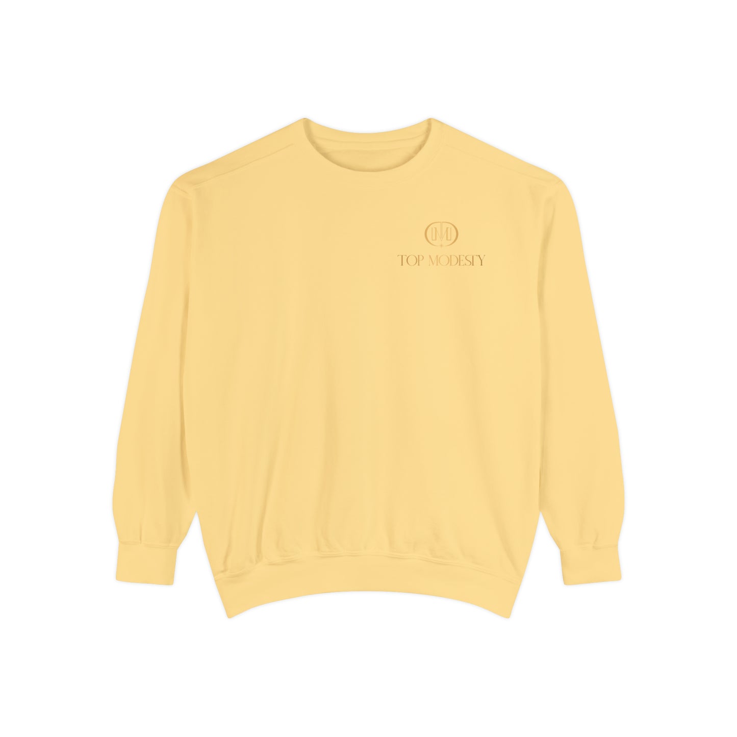 Top Modesty Tag Logo Unisex Garment-Dyed Sweatshirt