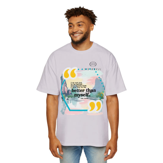 Top Modesty B.T.M (Better Than Myself) Men's Heavy Oversized Tee