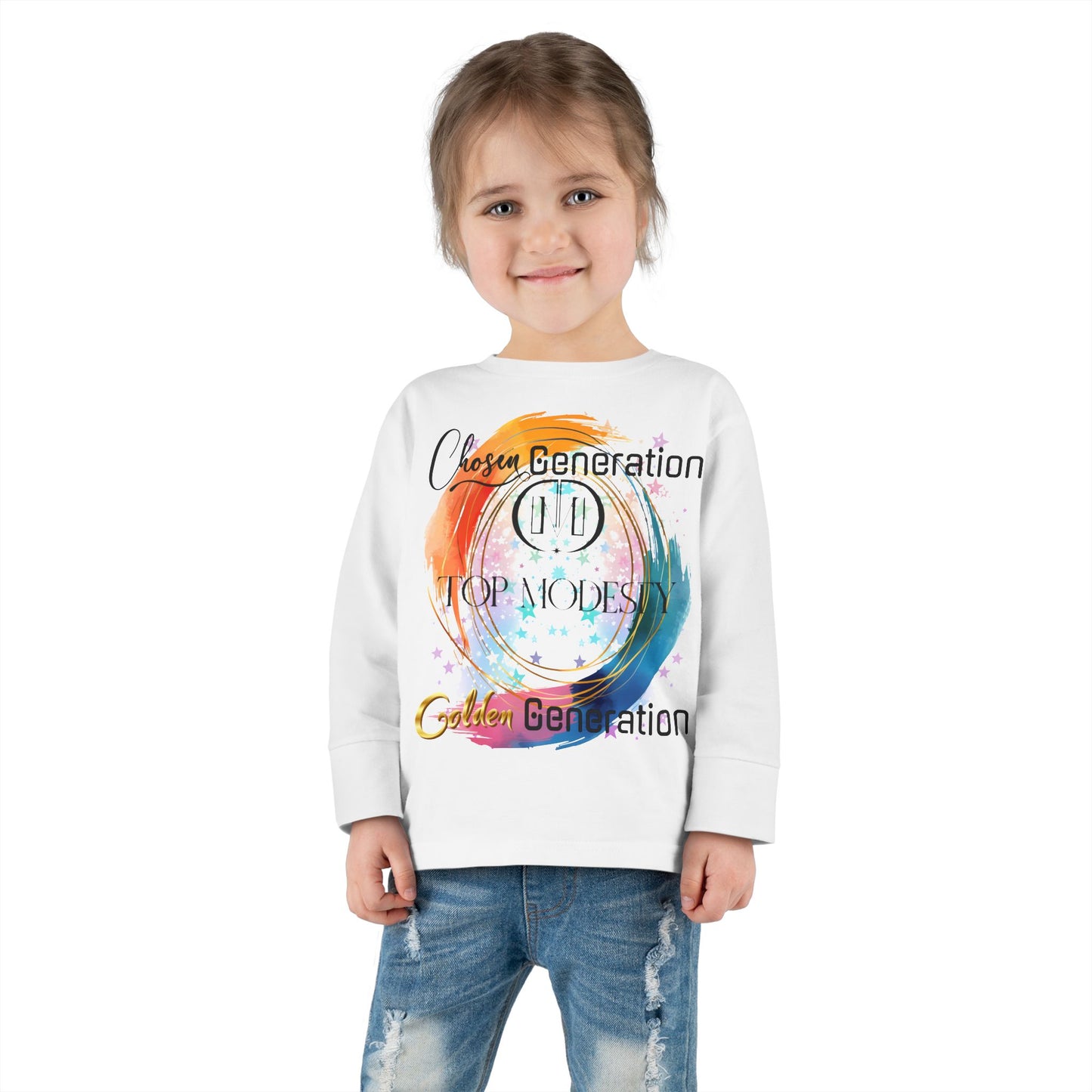 Top Modesty Chosen Golden Generation Toddler Long Sleeve Tee