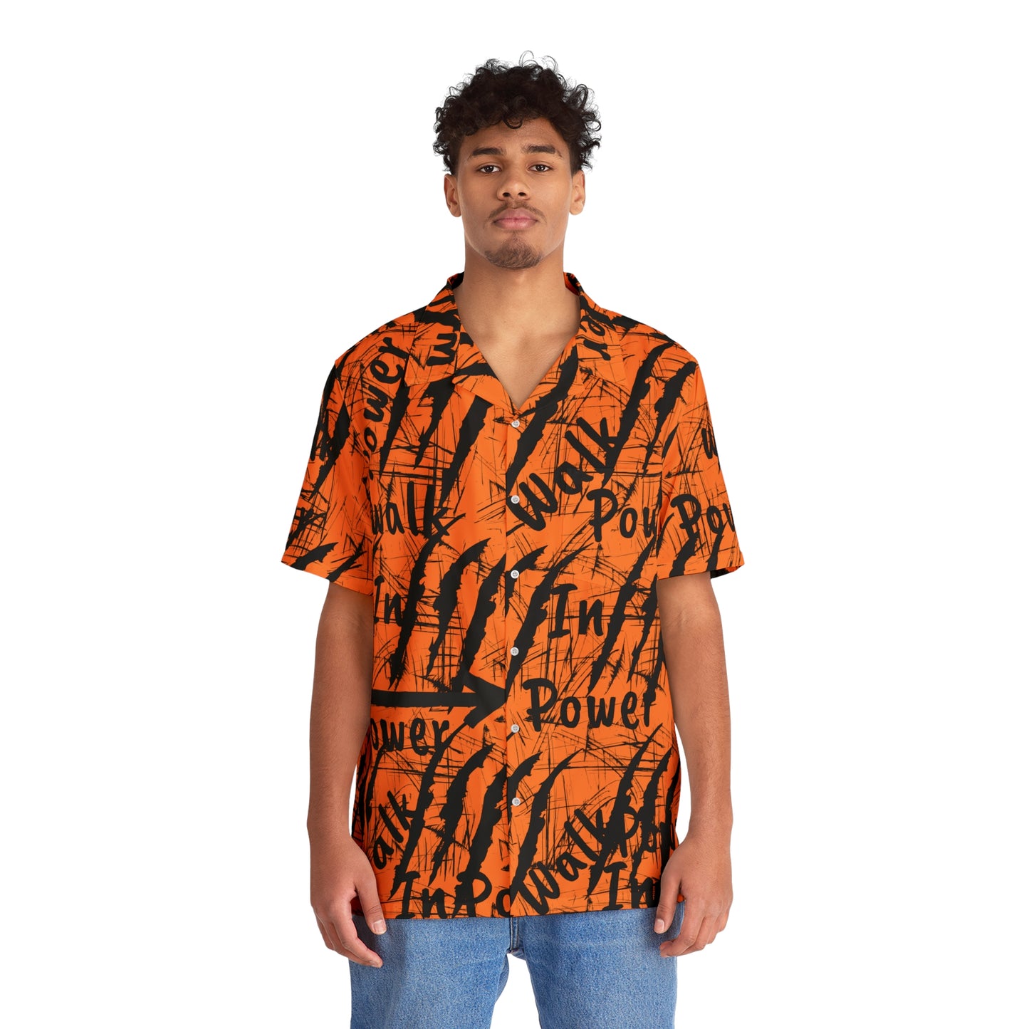 Top Modesty W.I.P(Walk In Power) Men's Hawaiian Shirt (Crusta)