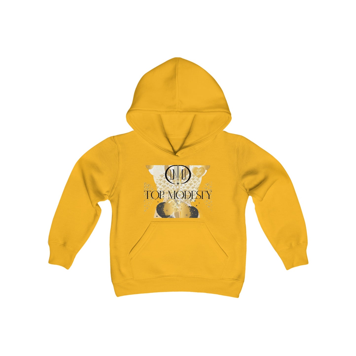 Top Modesty Heart of Gold Youth Heavy Blend Hooded Sweatshirt